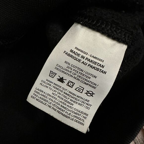 NIKE Classic "Just Do It" Big Logo Crewneck Pullover Sweatshirt Black - Picture 7 of 9